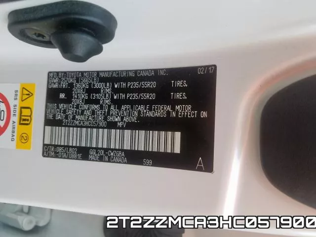2T2ZZMCA3HC057900