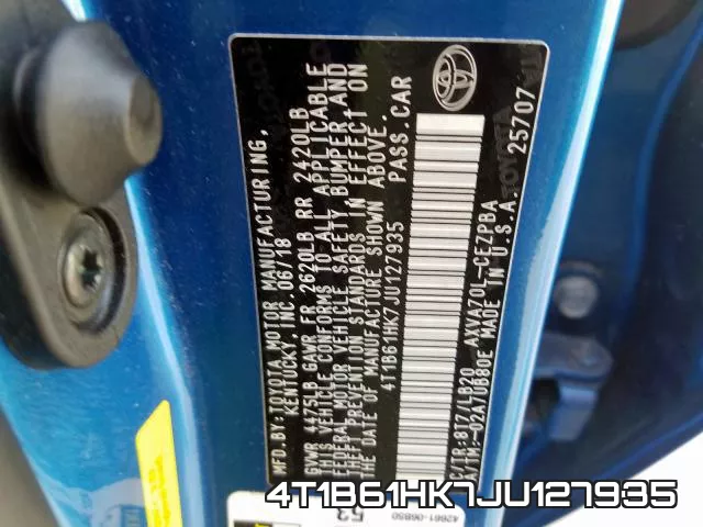 4T1B61HK7JU127935