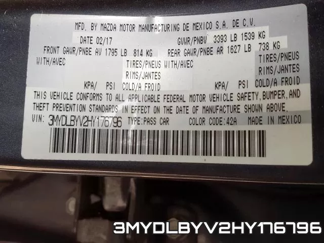 3MYDLBYV2HY176796