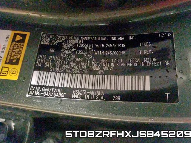 5TDBZRFHXJS845209