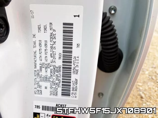 5TFHW5F15JX708901