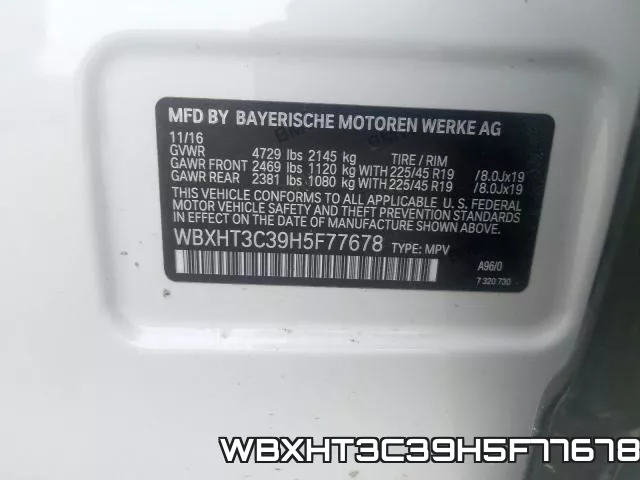 WBXHT3C39H5F77678