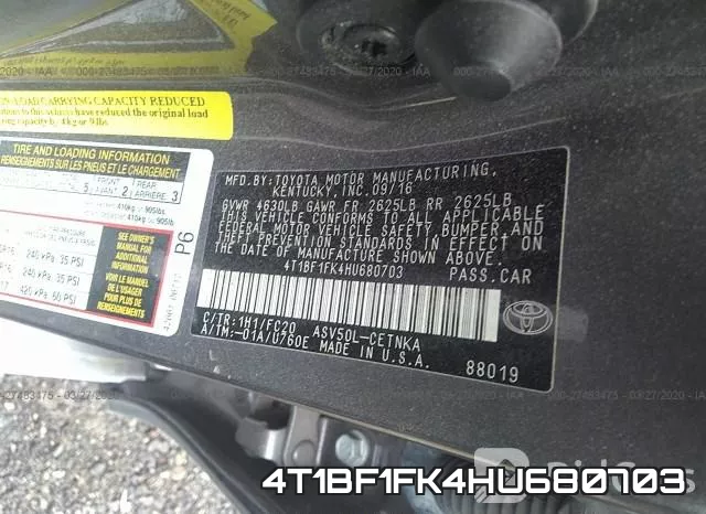 4T1BF1FK4HU680703