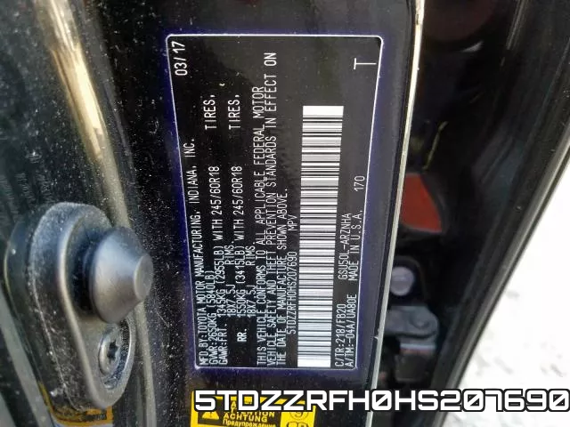 5TDZZRFH0HS207690