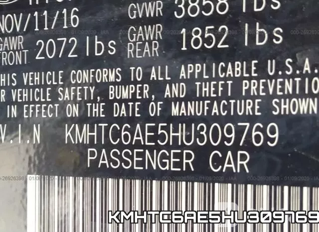 KMHTC6AE5HU309769