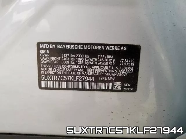 5UXTR7C57KLF27944