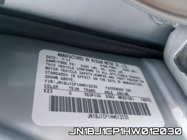 JN1BJ1CP1HW012030