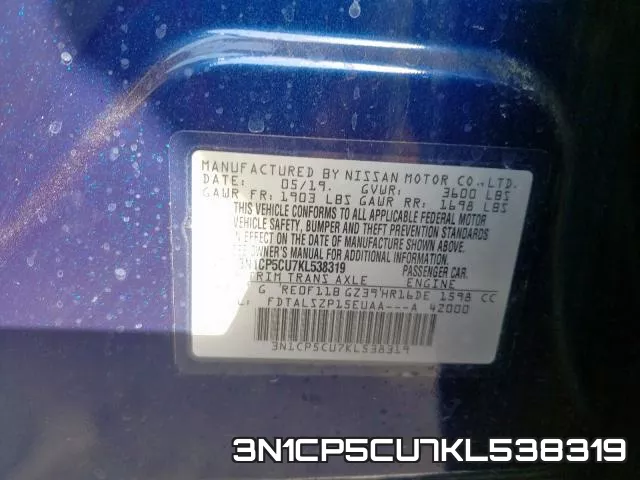 3N1CP5CU7KL538319