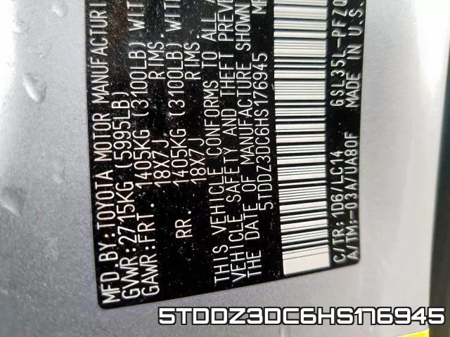5TDDZ3DC6HS176945