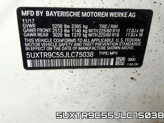 5UXTR9C55JLC75038