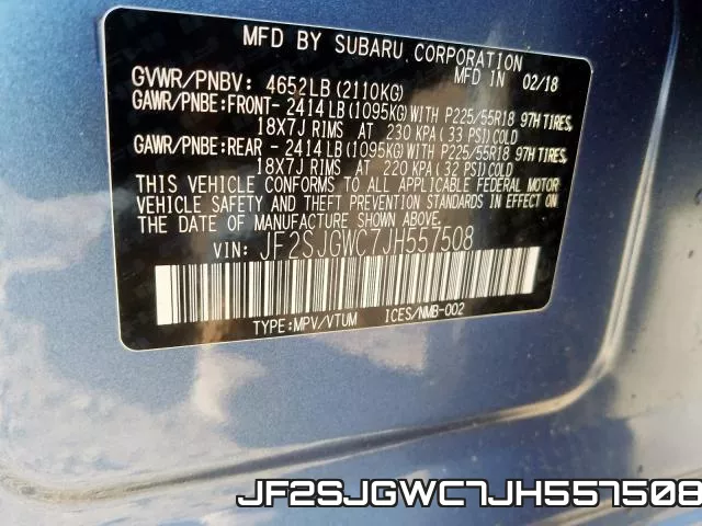 JF2SJGWC7JH557508