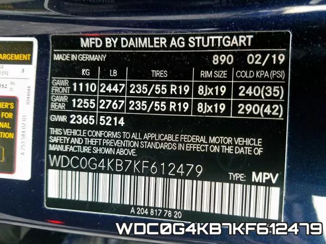WDC0G4KB7KF612479