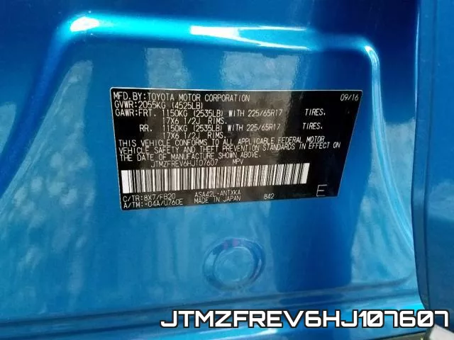 JTMZFREV6HJ107607