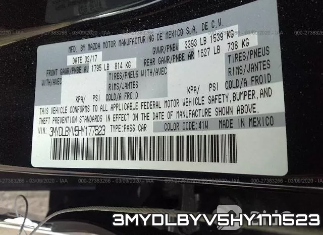 3MYDLBYV5HY177523