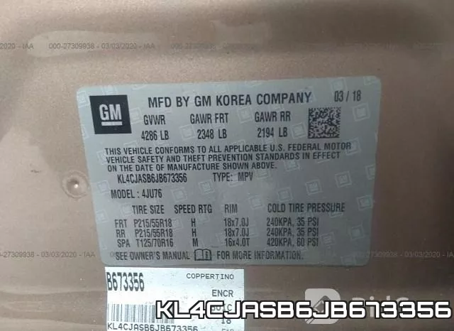KL4CJASB6JB673356