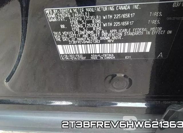 2T3BFREV6HW621363