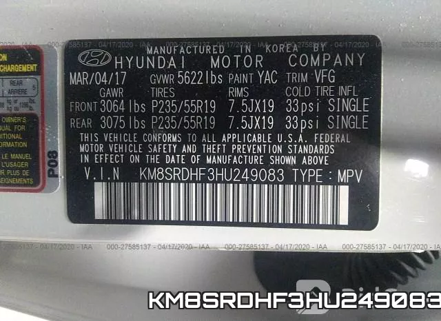 KM8SRDHF3HU249083