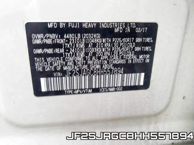 JF2SJAGC8HH557894
