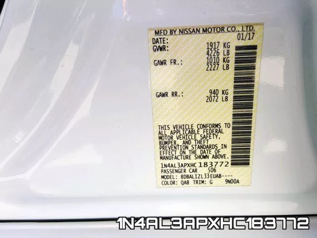 1N4AL3APXHC183772
