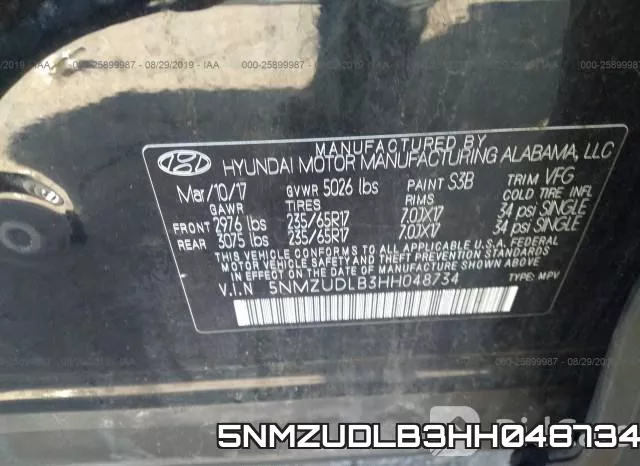 5NMZUDLB3HH048734