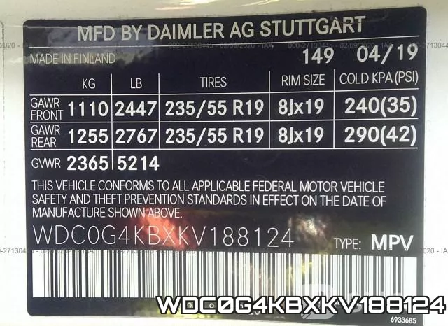 WDC0G4KBXKV188124