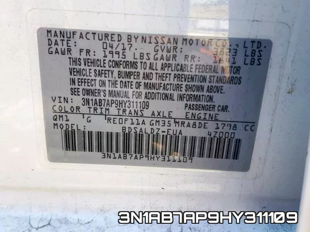 3N1AB7AP9HY311109