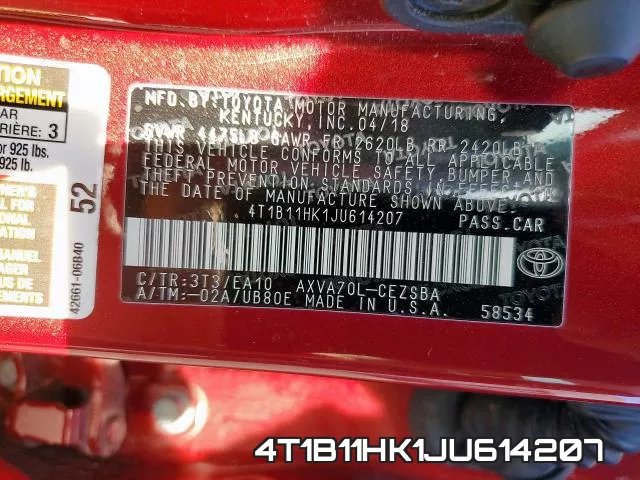 4T1B11HK1JU614207