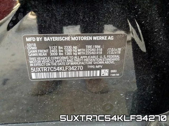 5UXTR7C54KLF34270