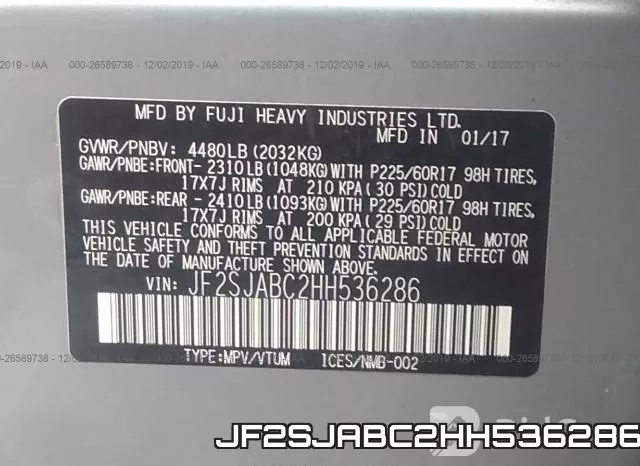JF2SJABC2HH536286