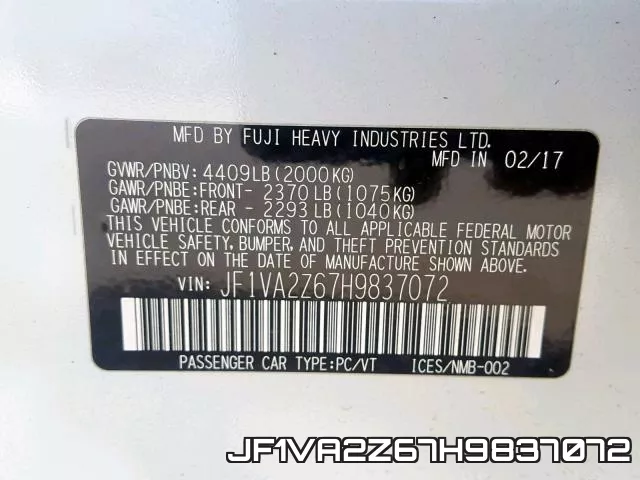 JF1VA2Z67H9837072