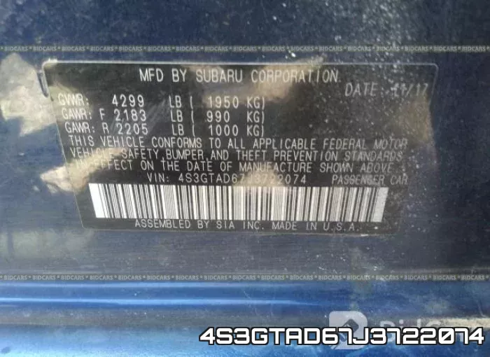 4S3GTAD67J3722074
