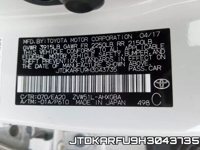 JTDKARFU9H3043735