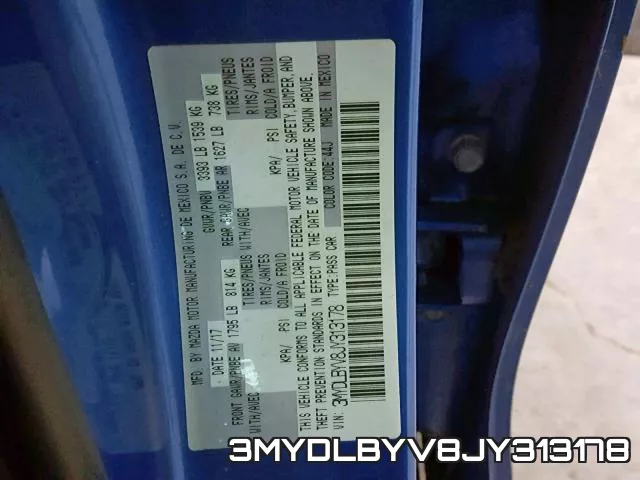 3MYDLBYV8JY313178