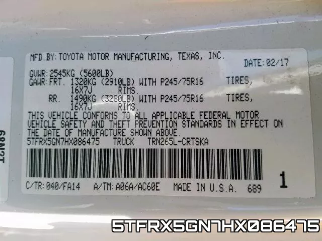 5TFRX5GN7HX086475