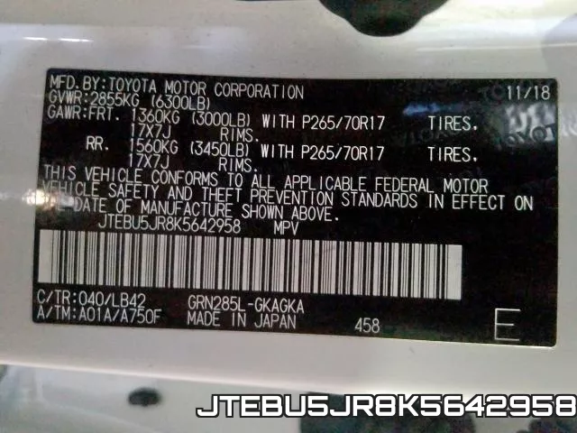 JTEBU5JR8K5642958