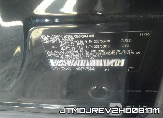 JTMDJREV2HD081711
