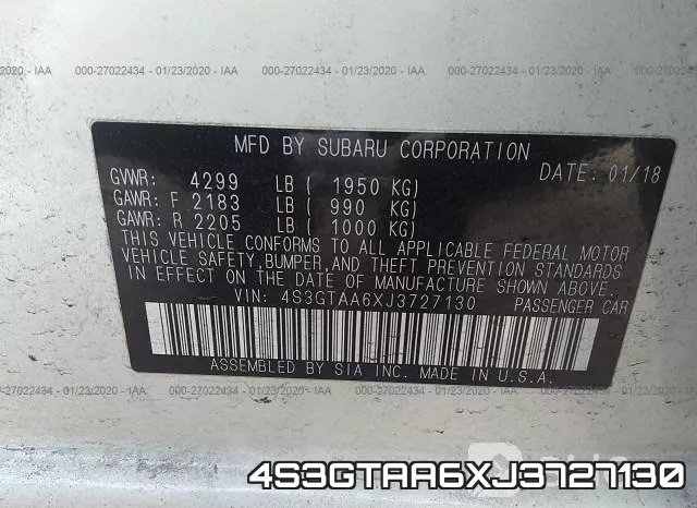 4S3GTAA6XJ3727130