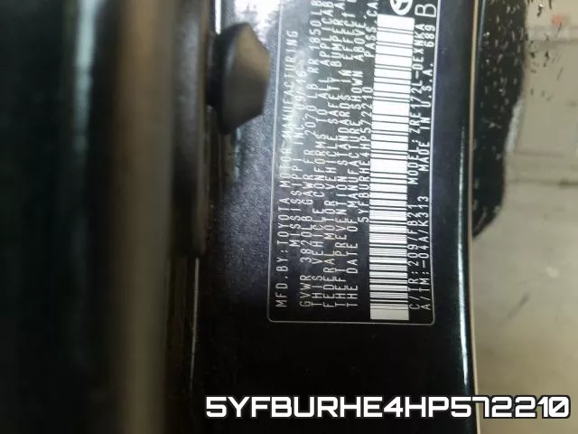 5YFBURHE4HP572210