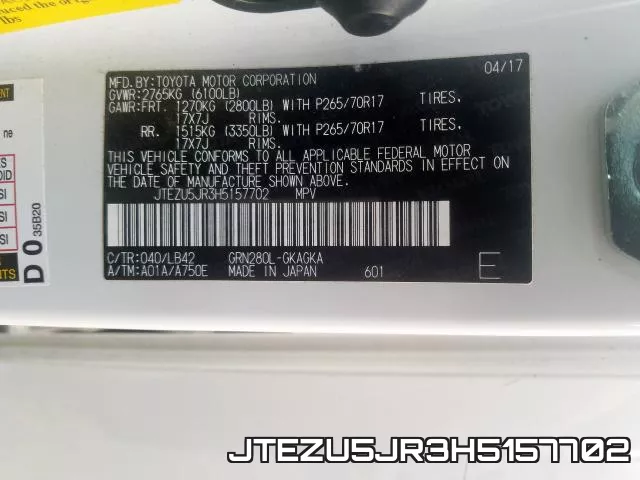 JTEZU5JR3H5157702