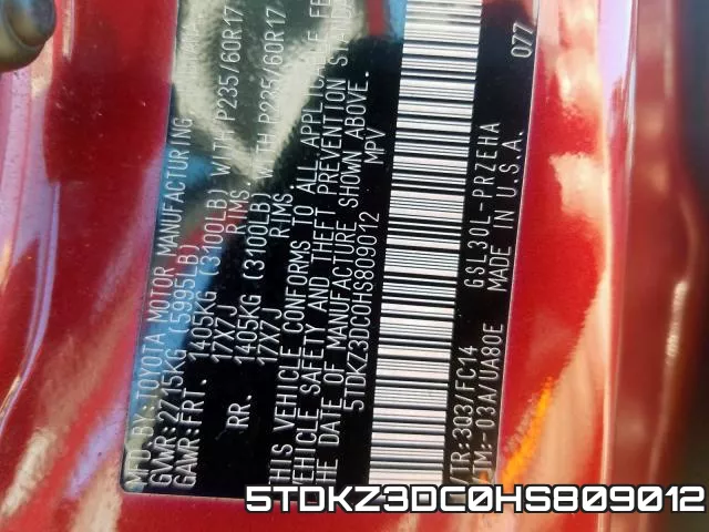 5TDKZ3DC0HS809012