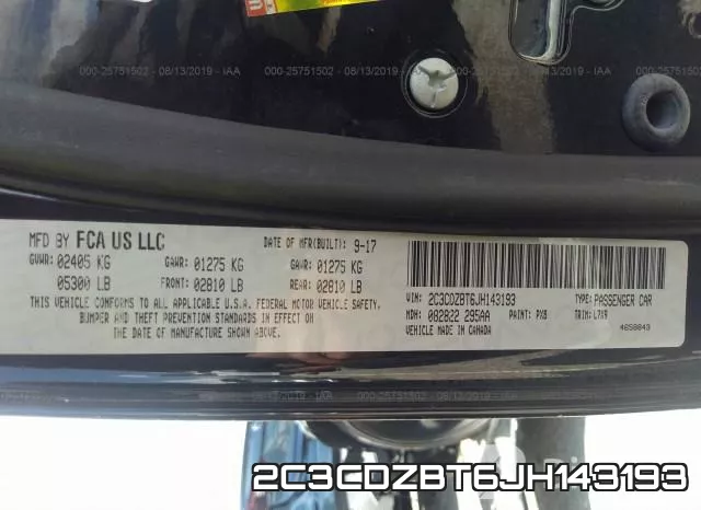 2C3CDZBT6JH143193
