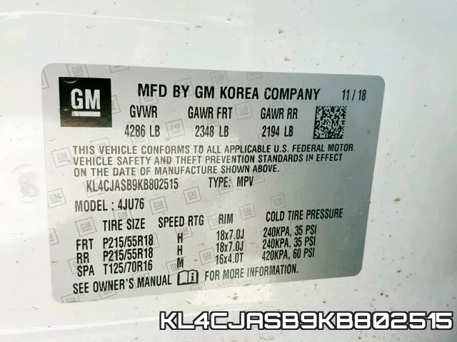 KL4CJASB9KB802515