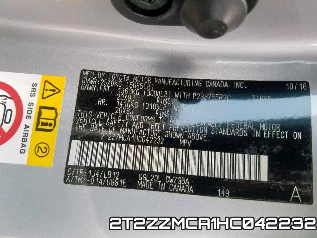 2T2ZZMCA1HC042232