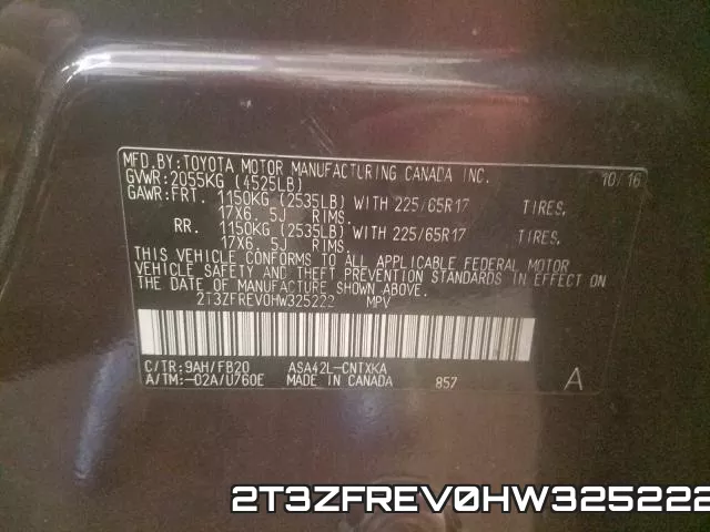 2T3ZFREV0HW325222