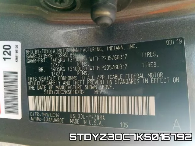 5TDYZ3DC7KS016792