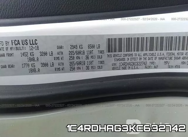 1C4RDHAG3KC632742