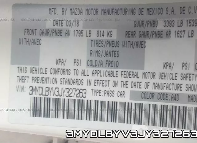 3MYDLBYV3JY327263