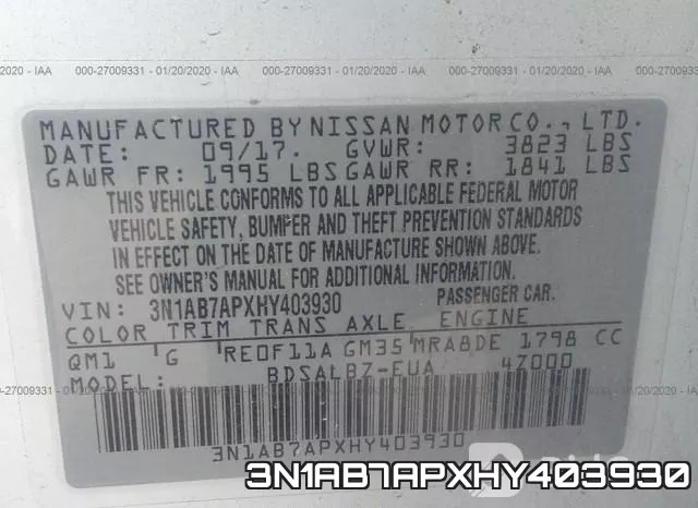 3N1AB7APXHY403930