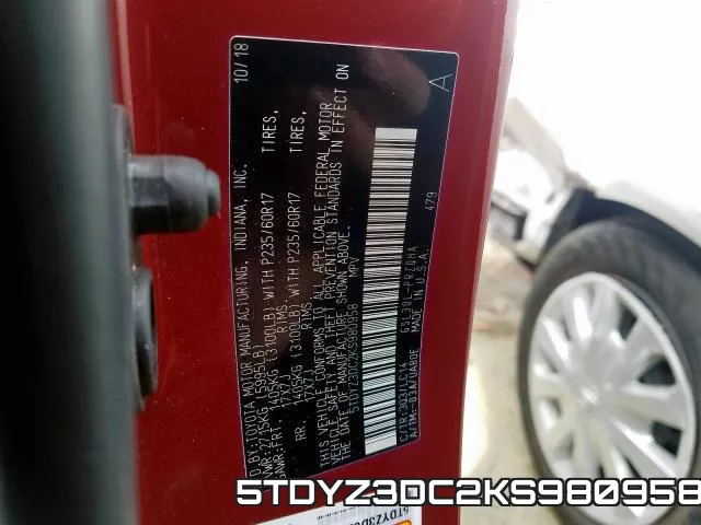 5TDYZ3DC2KS980958