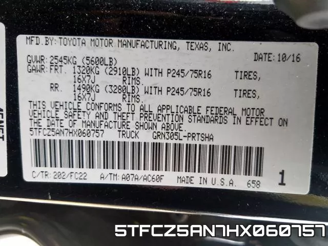 5TFCZ5AN7HX060757